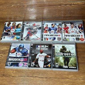 Bundle 7 of PlayStation 3 games fifa10- fifa 11 call of duty 4  madden